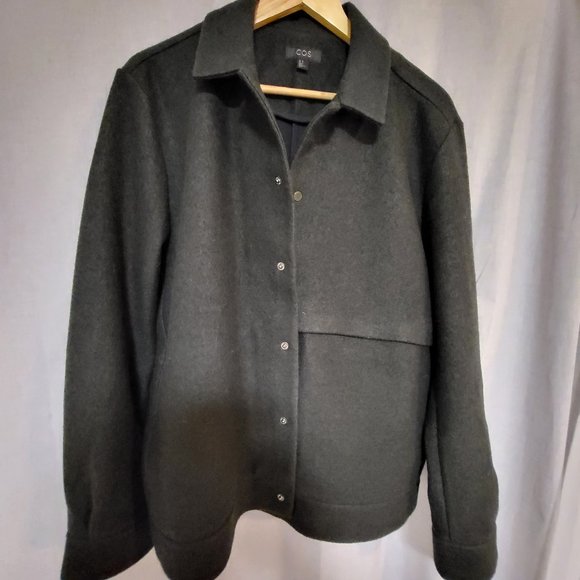 COS Charcoal Men's Shirt Jacket - Picture 1 of 5